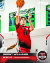 Brent Williams, 6’6.” A boy playing basketball.