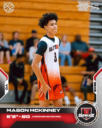 Mason McKinney, 6’3.” A boy playing basketball.