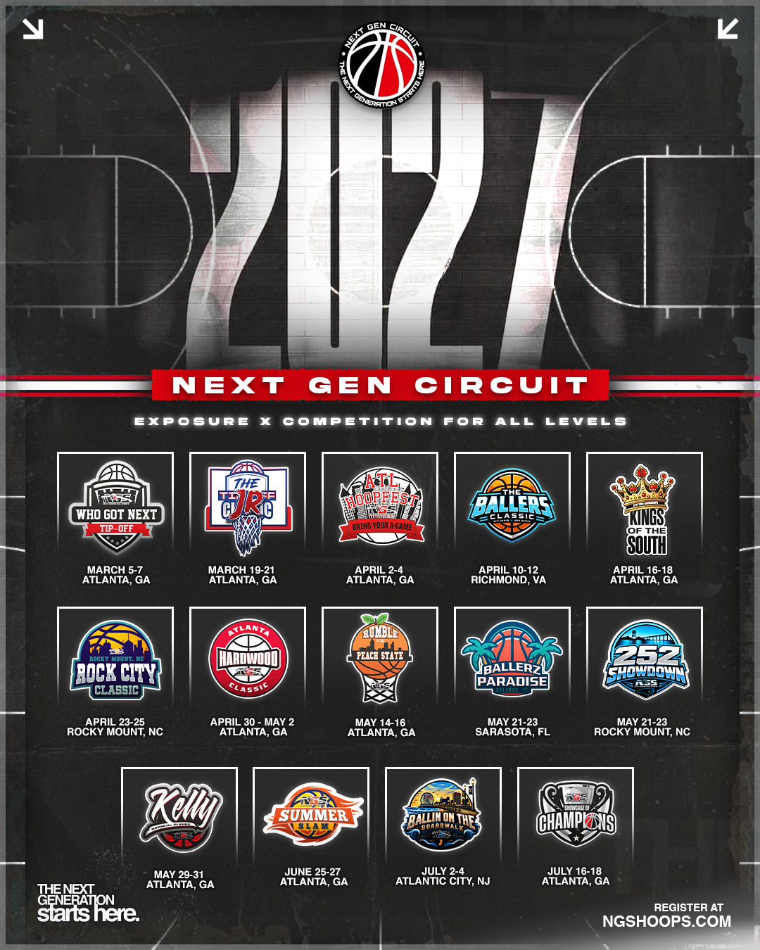 2027 Tournament Schedule